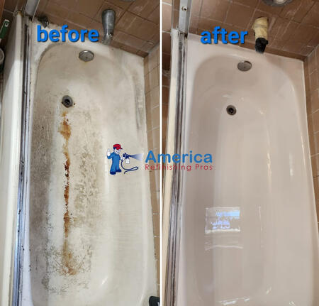 bathtub refinishing service by America Refinishing pros